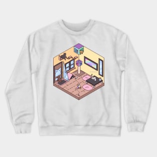 Pixel Cat Cafe Crewneck Sweatshirt